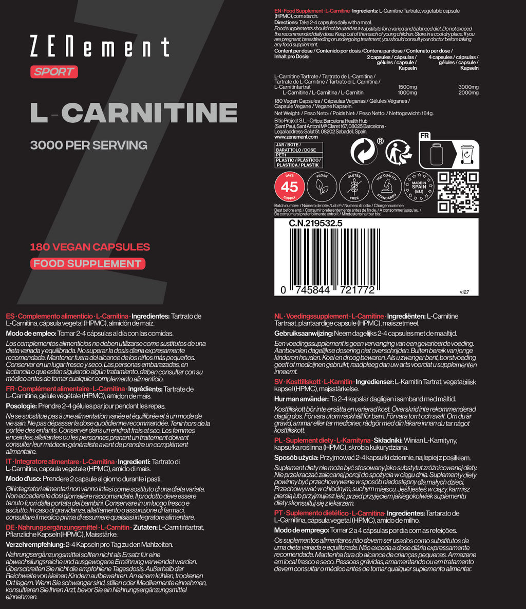 L-Carnitine 3000 per serving