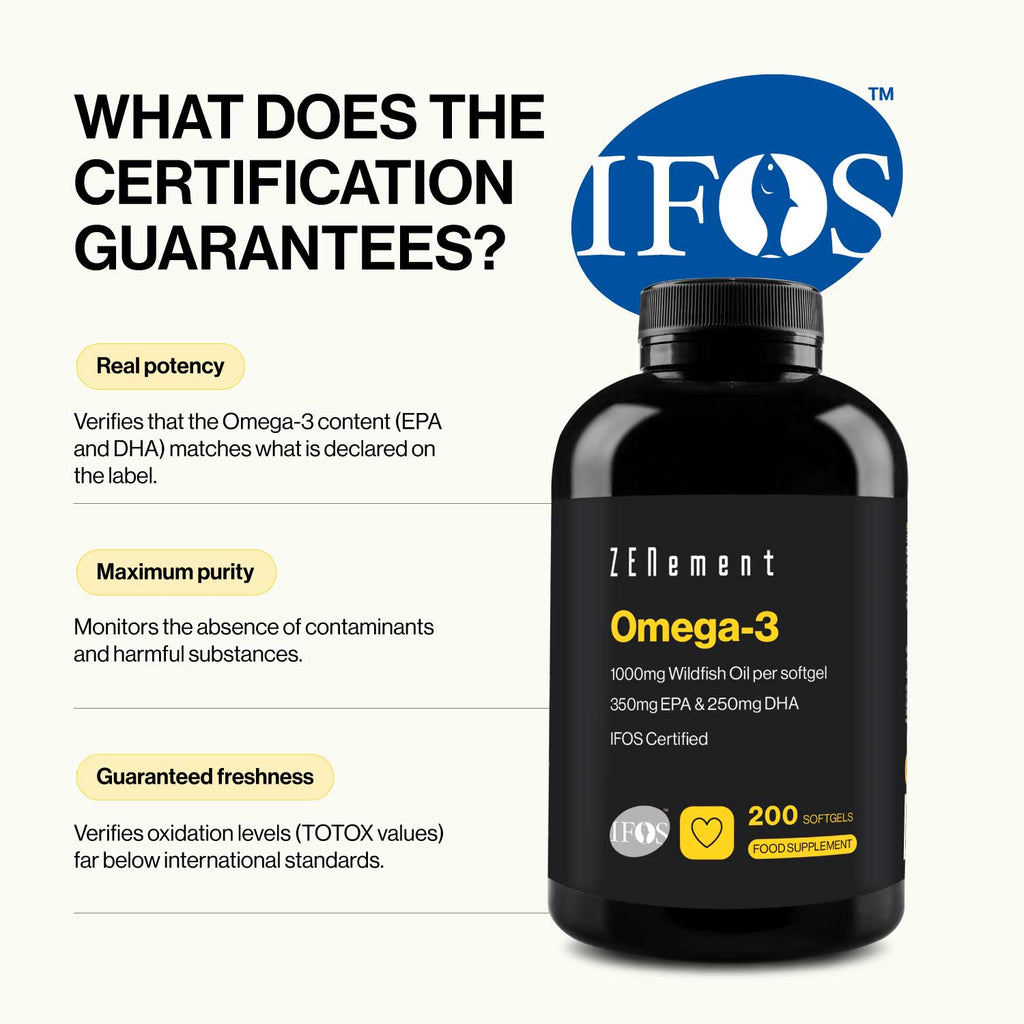 Omega-3 1000 mg Wildfischöl pro Weichkapsel