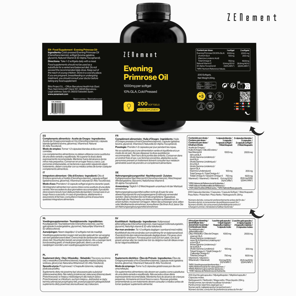 Evening Primrose Oil 1000mg per softgel