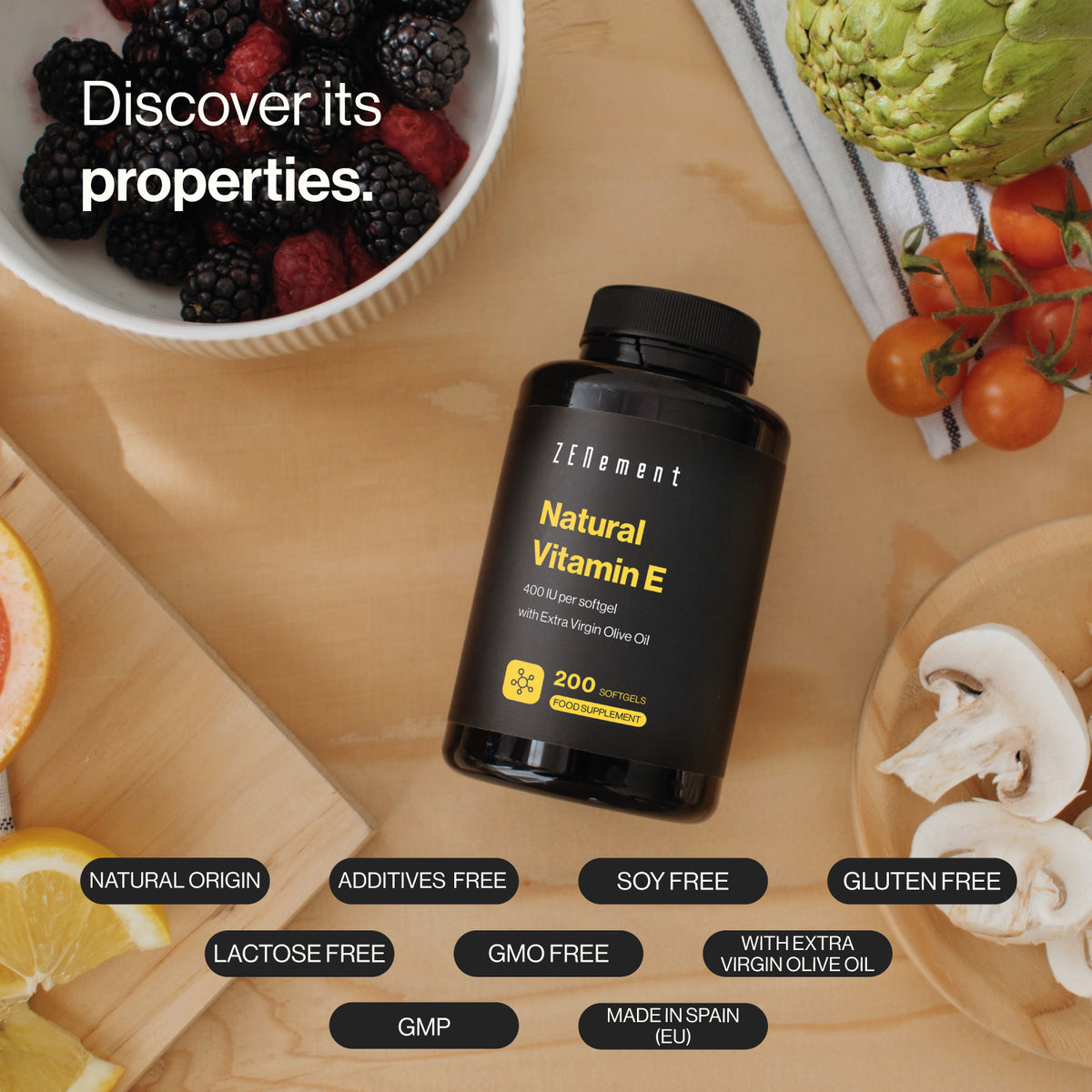 Natural Vitamin E 400 IU per sofgtel