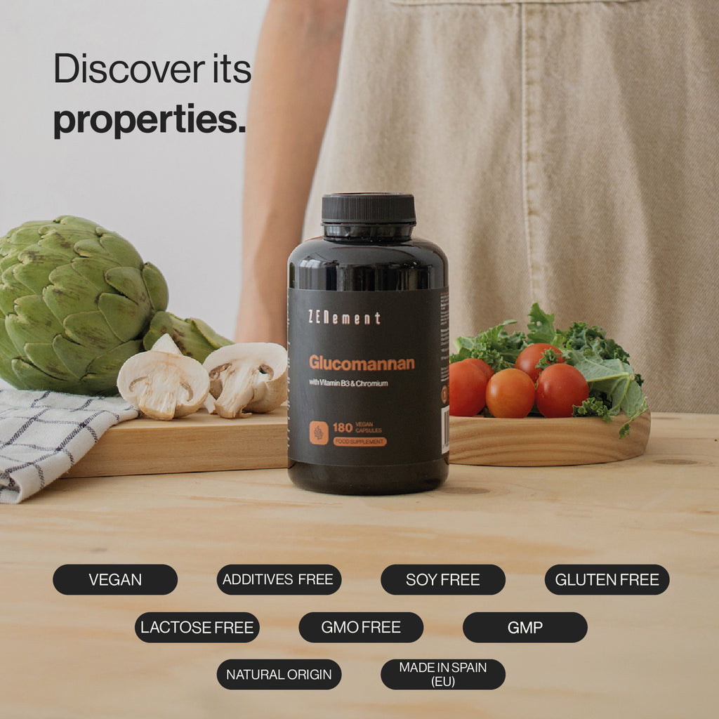 Glucomannan with Vitamin B3 and Chromium