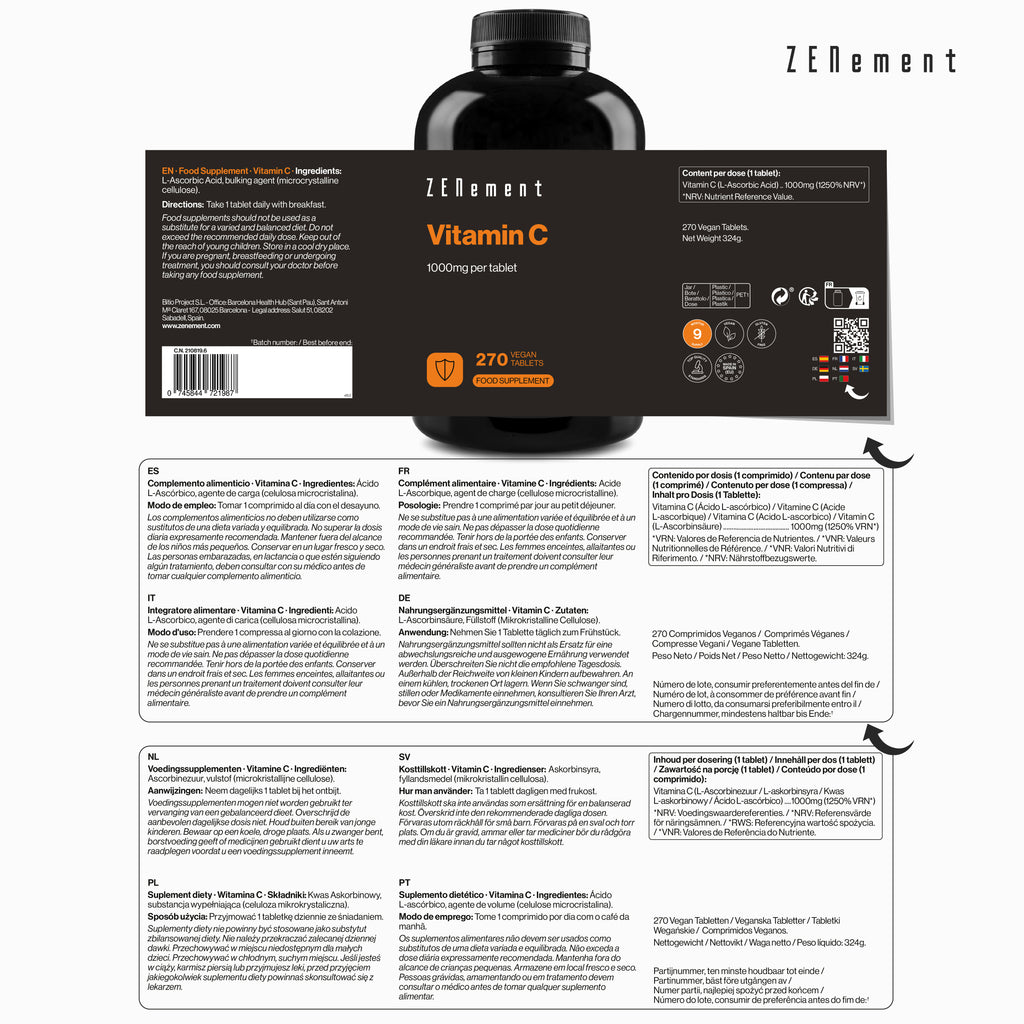 Vitamine C 1000 mg par comprimé