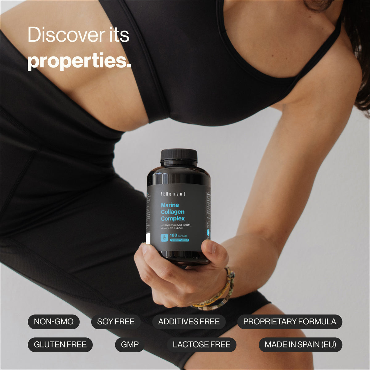 Marine Collagen Complex with Hyaluronic Acid, CoQ10, Vitamins C & E, & Zinc