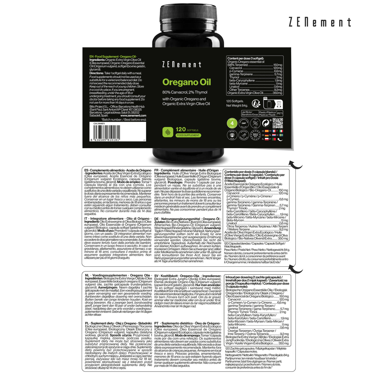 Oregano Oil 80% Carvacrol, 2% Thymol