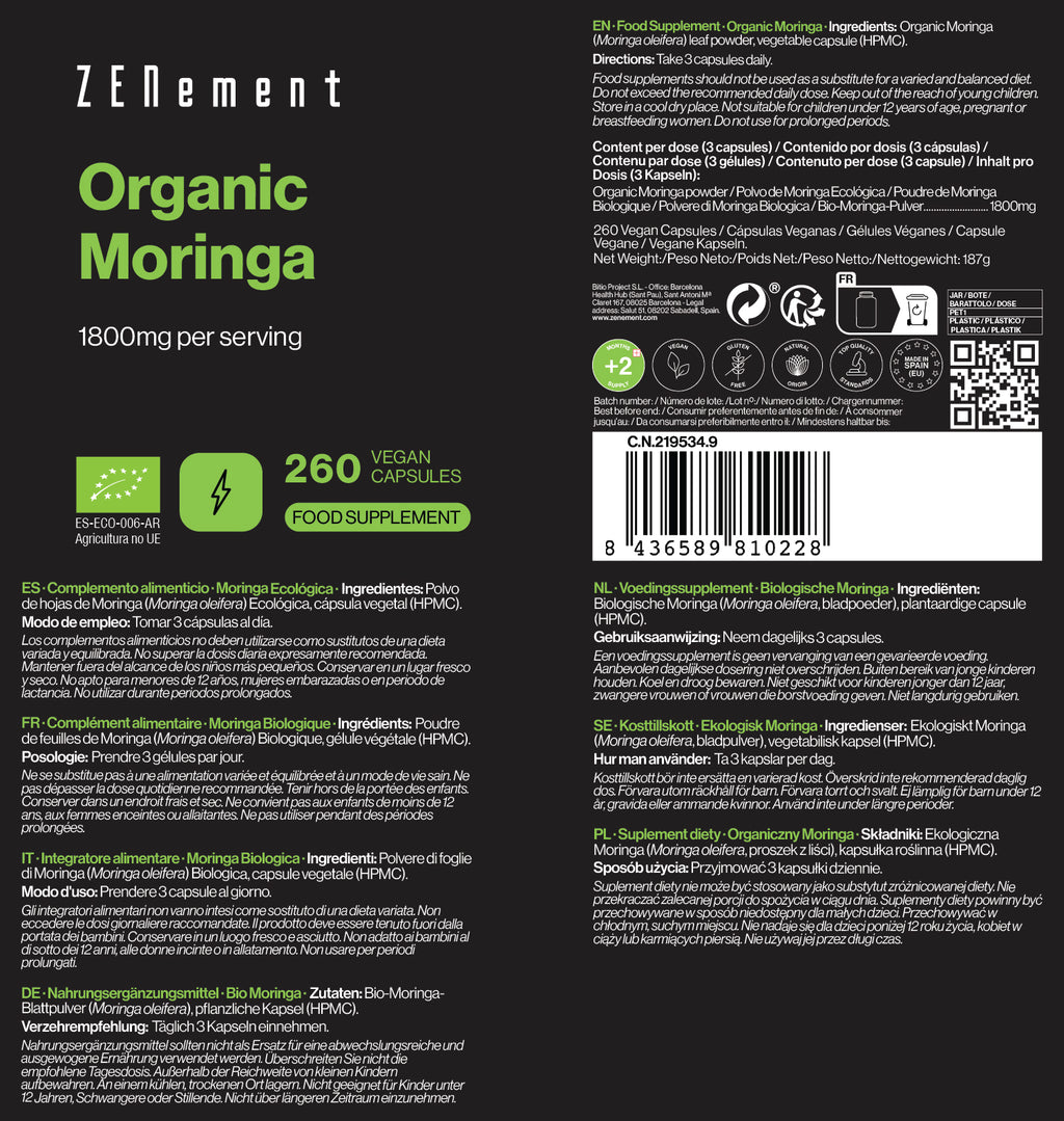 Organic Moringa 1800mg per serving