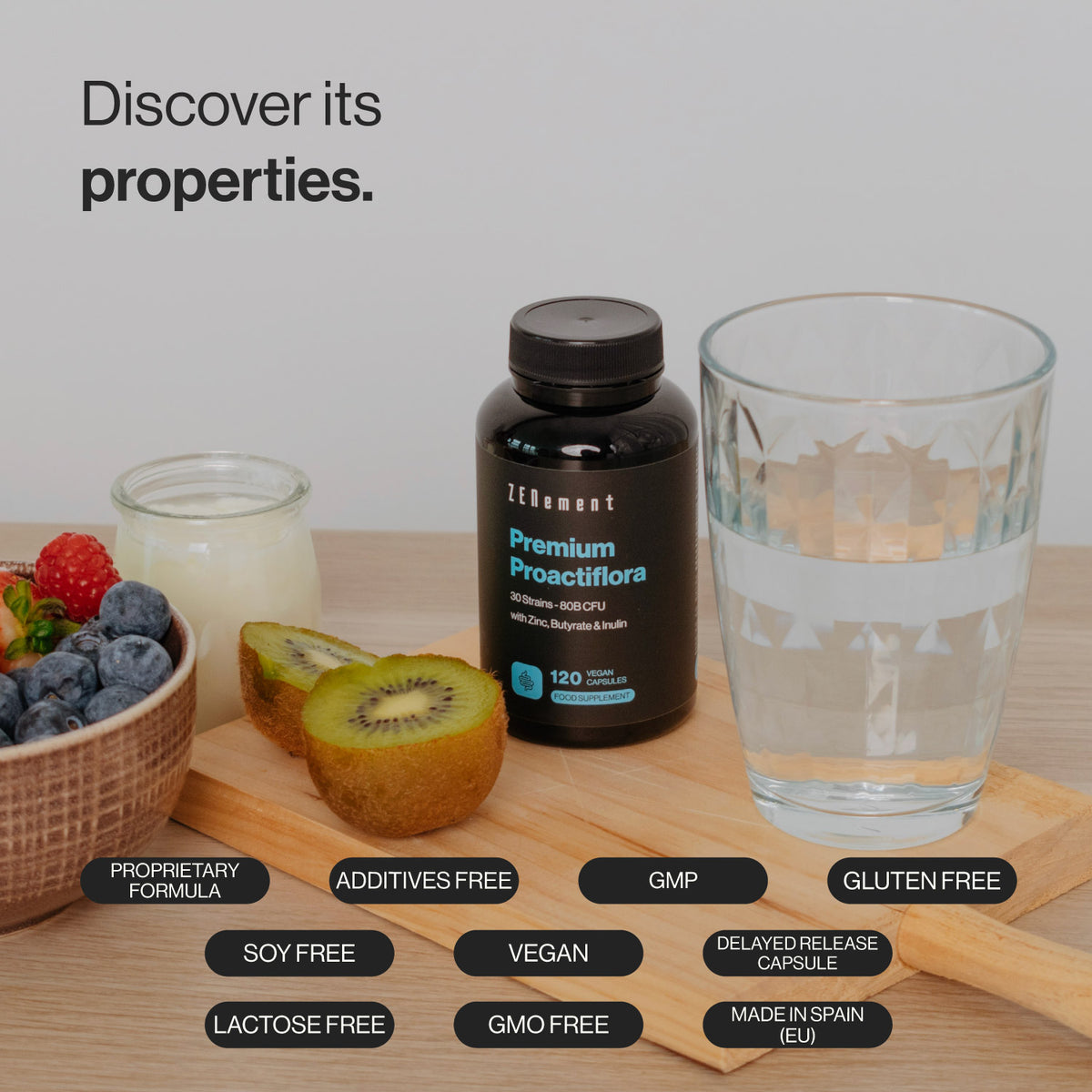 Premium Proactiflora 30 Strains | 80B CFU + Butirate, Inulin & Zinc