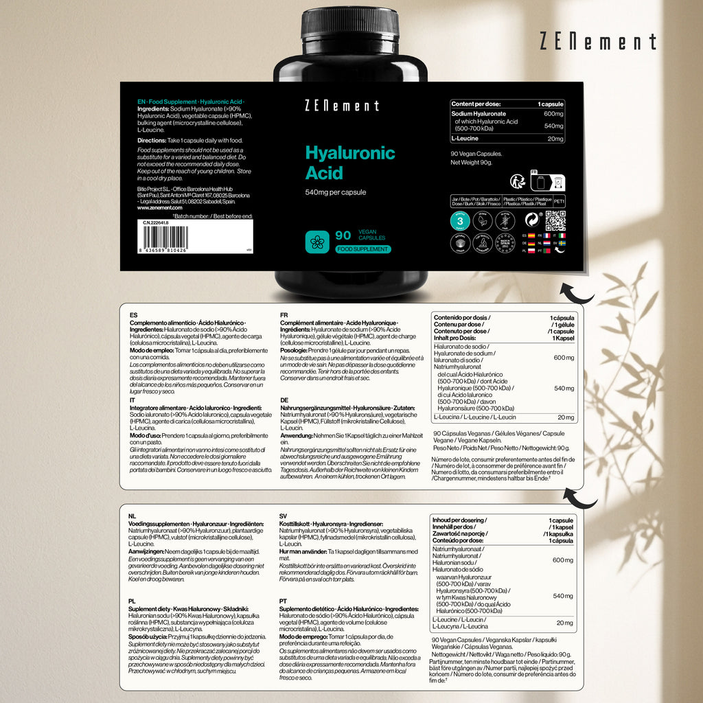 Hyaluronic Acid 600mg - 500-700kDa