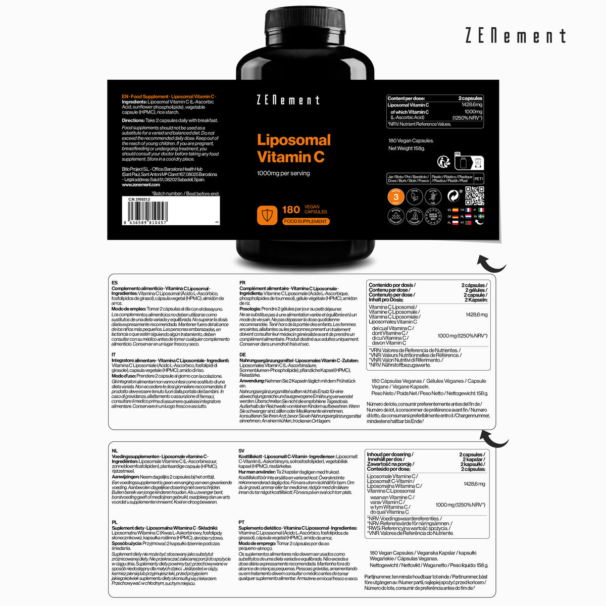 Liposomal Vitamin C 1000mg - Max Absorption