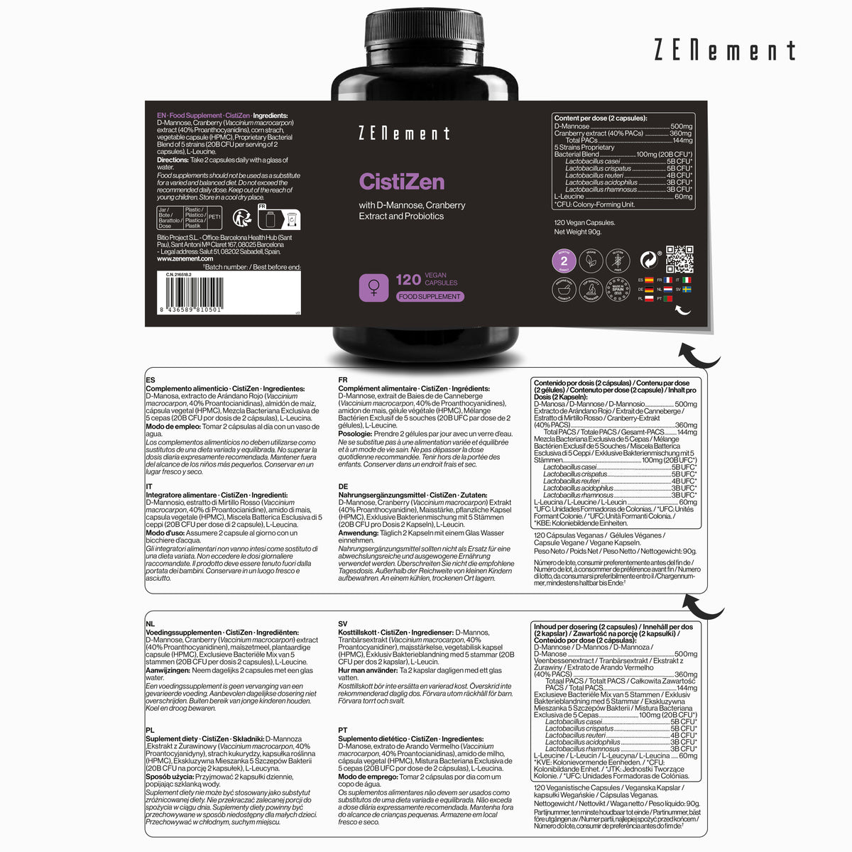 CistiZen with D-Mannose, Cranberry Extract and Probiotics