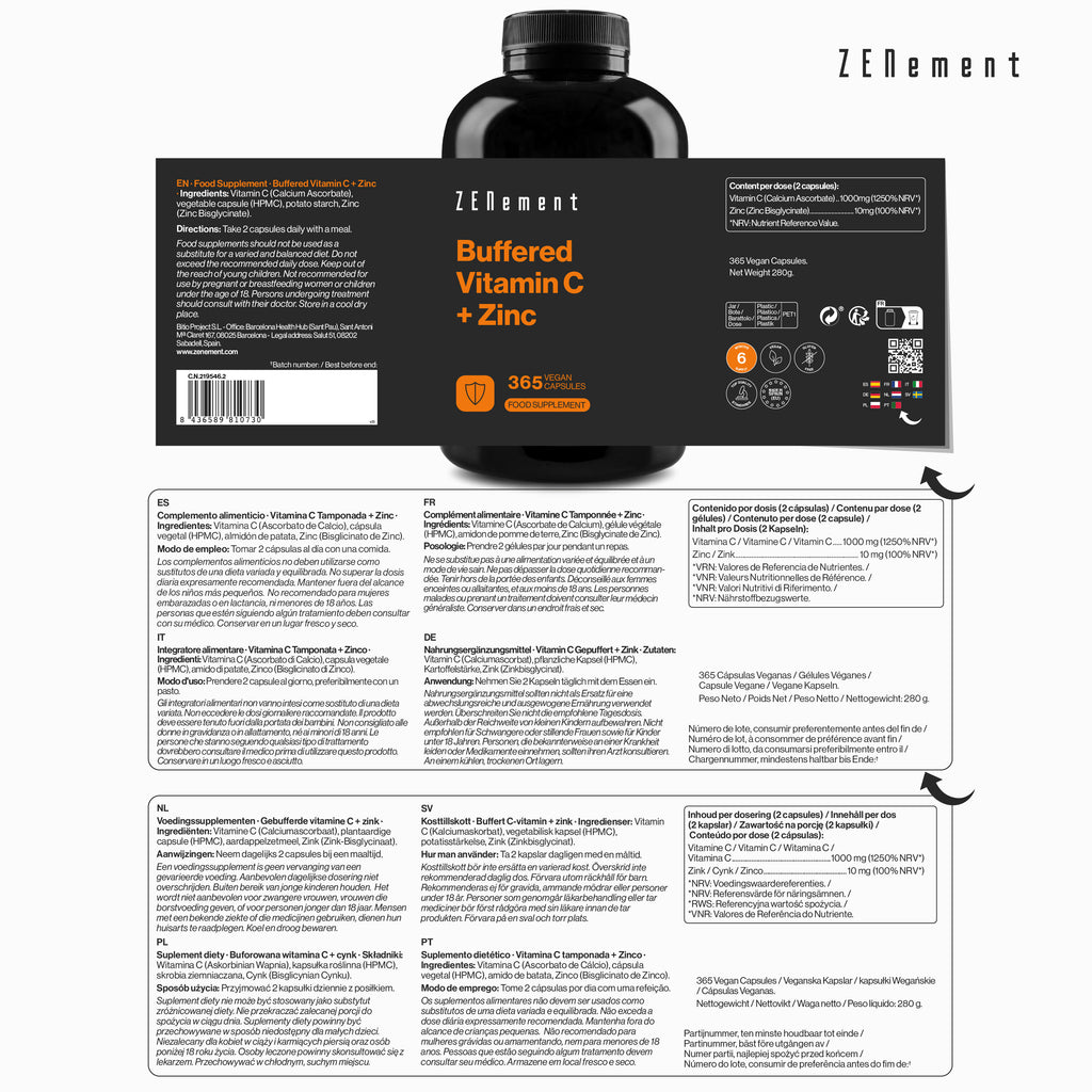 Vitamin C Gepuffert + Zink