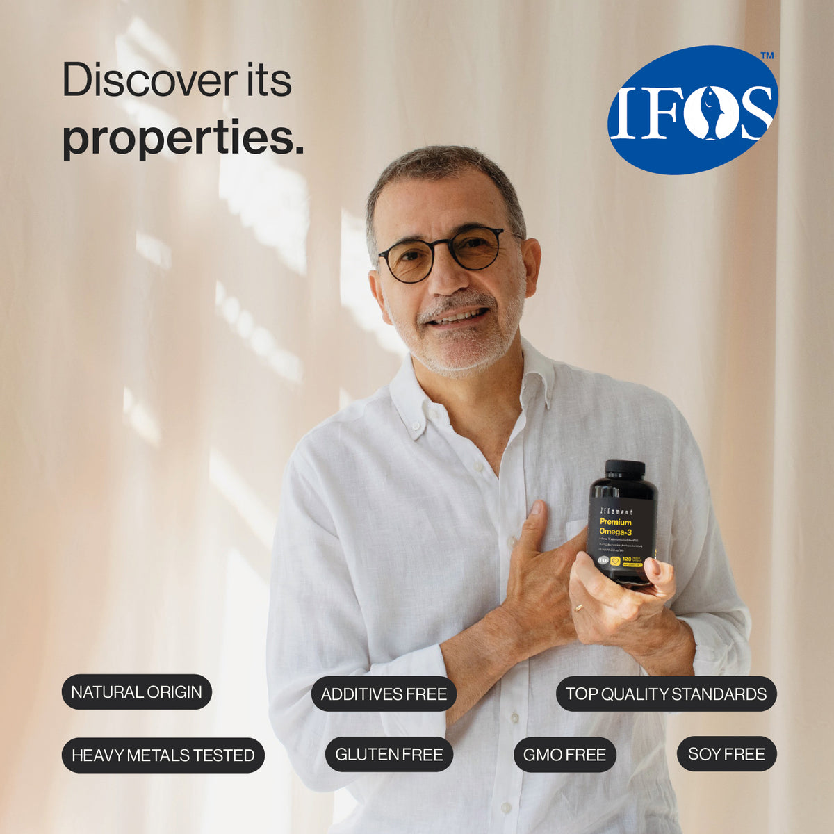 Premium Omega-3 In Triglyceride Form, IFOS Certified