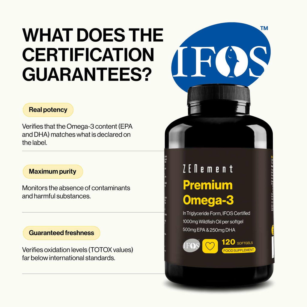 Premium Omega-3 In Triglyceride Form, IFOS Certified