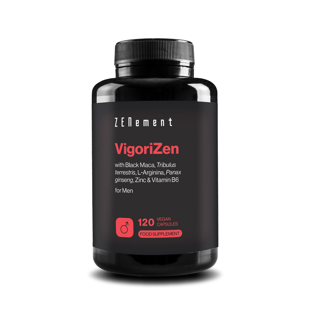 VigoriZen con Maca Negra, Tribulus terrestris, L-Arginina, Panax ginseng, Zinc y Vitamina B6