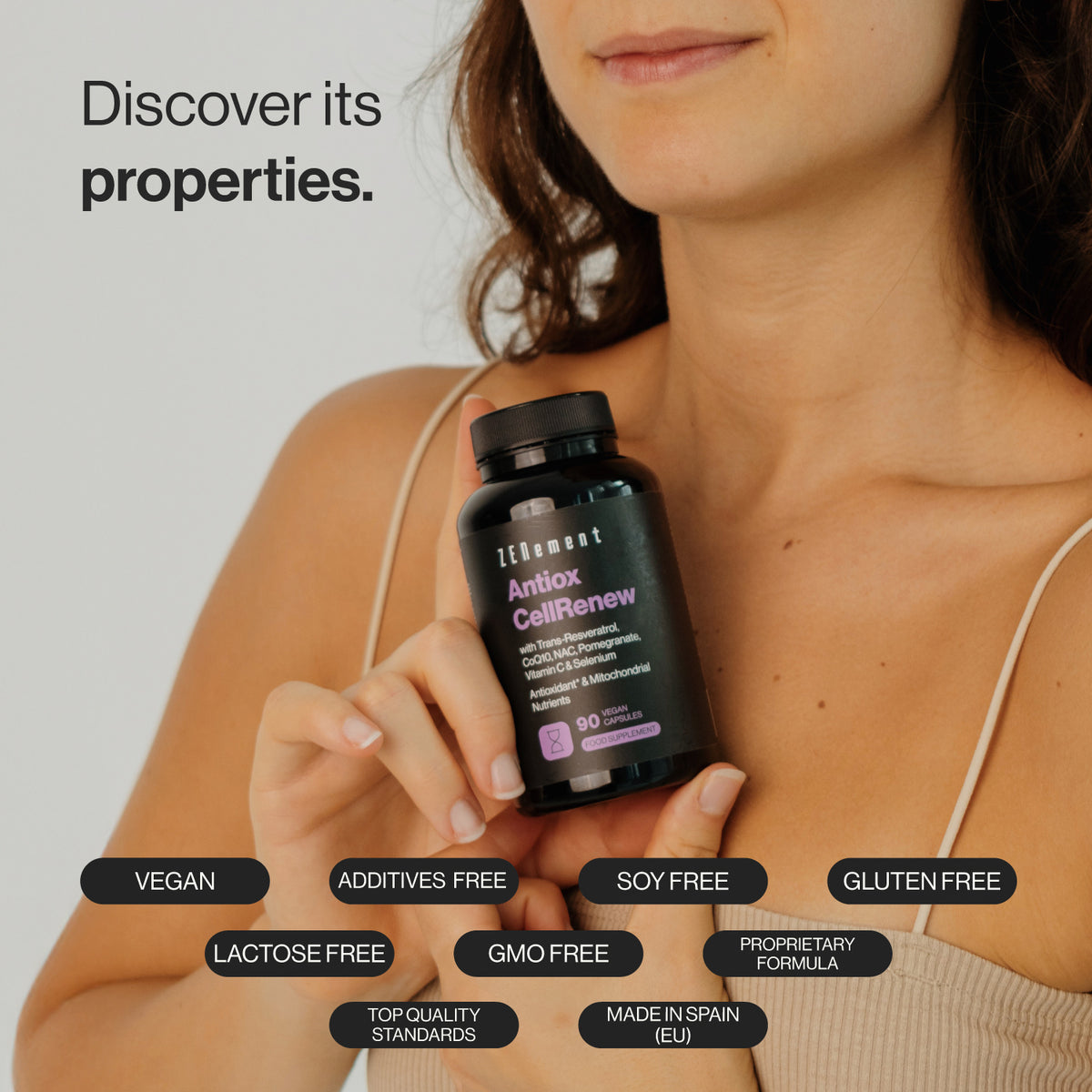 Antiox CellRenew with Trans-Resveratrol, CoQ10, NAC, Pomegranate, Vitamin C & Selenium