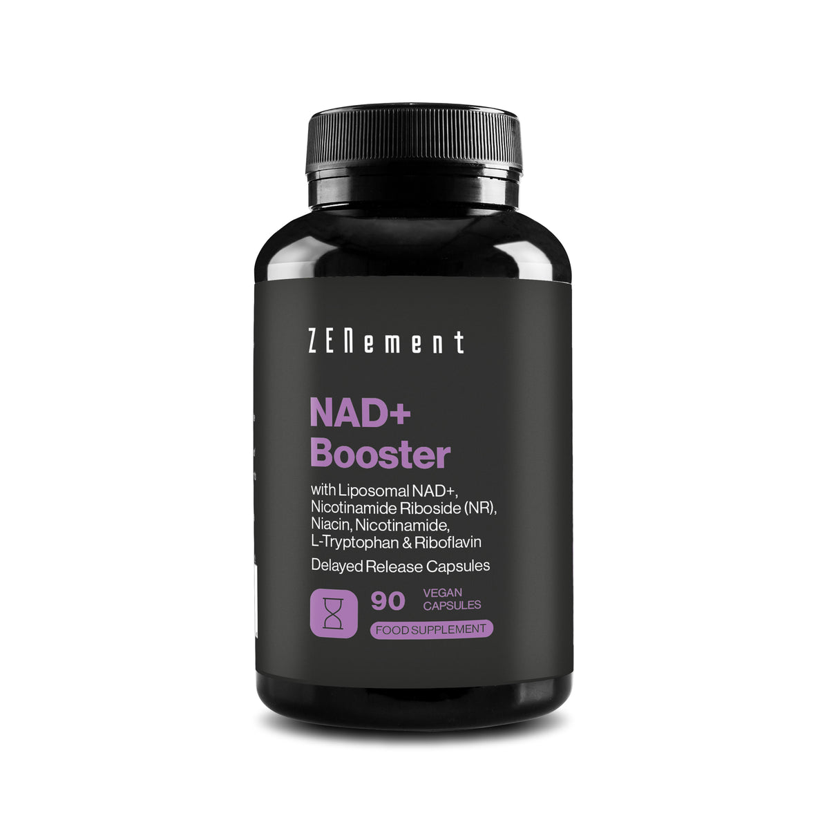 NAD+ Booster with Liposomal NAD+, Nicotinamide Riboside (NR), Niacin, Nicotinamide, L-Tryptophan & Riboflavin