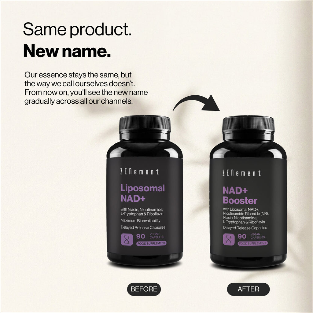 NAD+ Booster avec NAD+ Liposomal, Nicotinamide Riboside (NR), Niacine, Nicotinamide, L-Tryptophane et Riboflavine