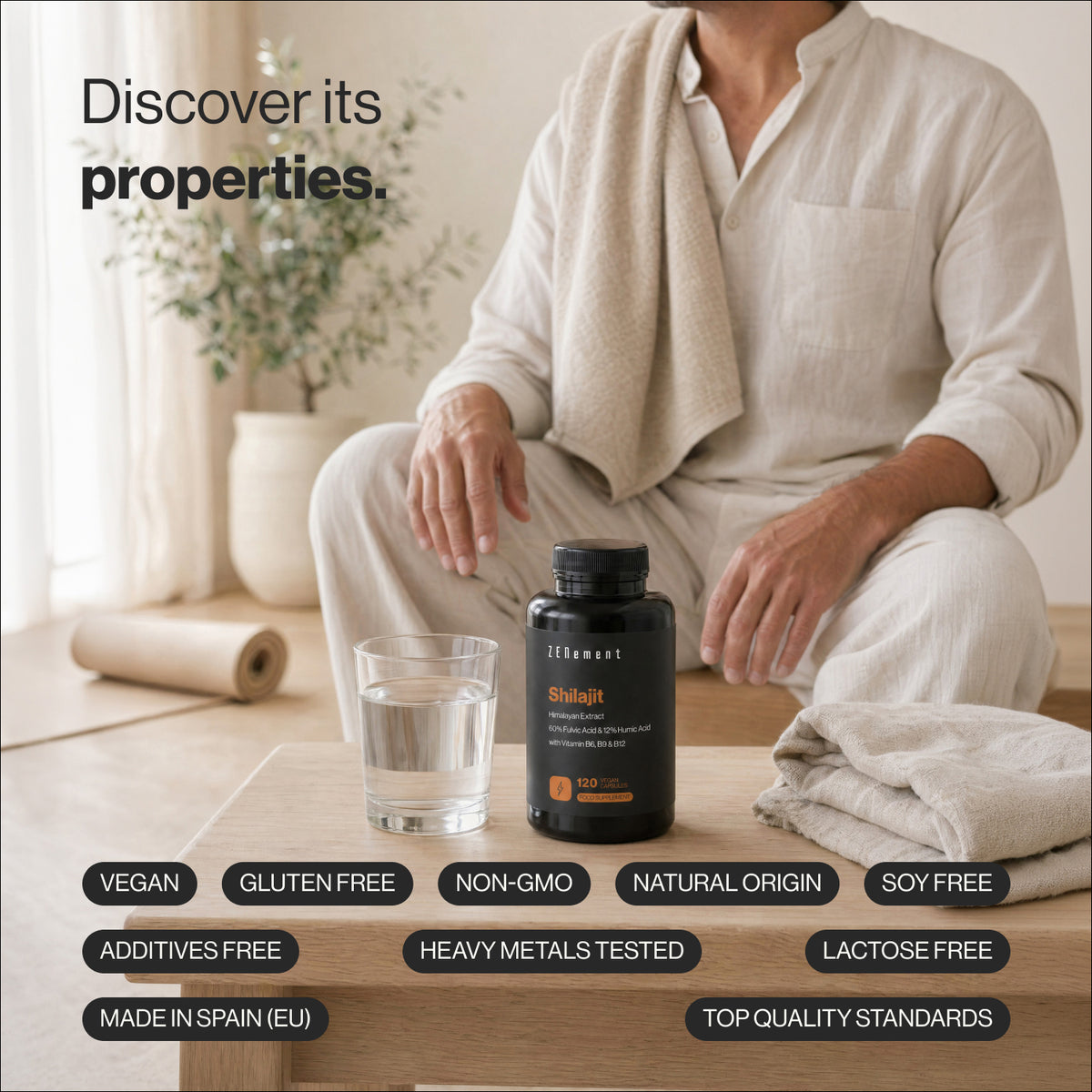 Pure Shilajit Equivalent 45000mg - 60% Fulvic, 12% Humic