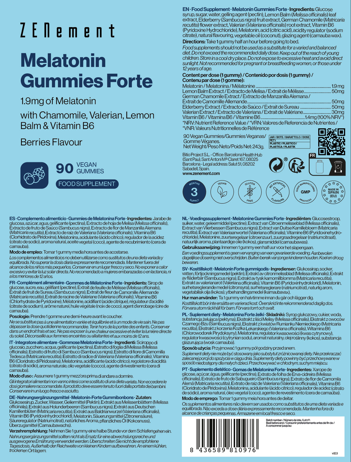 Melatonin Gummies Forte 1.9mg of Melatonin