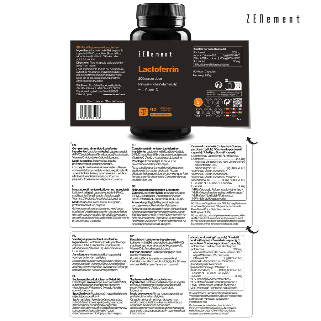 Lactoferrina 200 mg por dosis