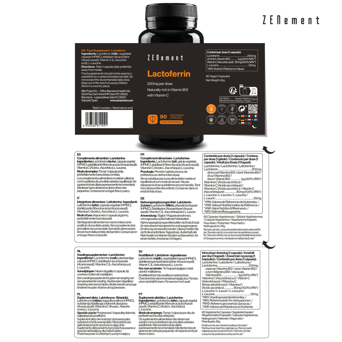 Lactoferrin 200mg per dose