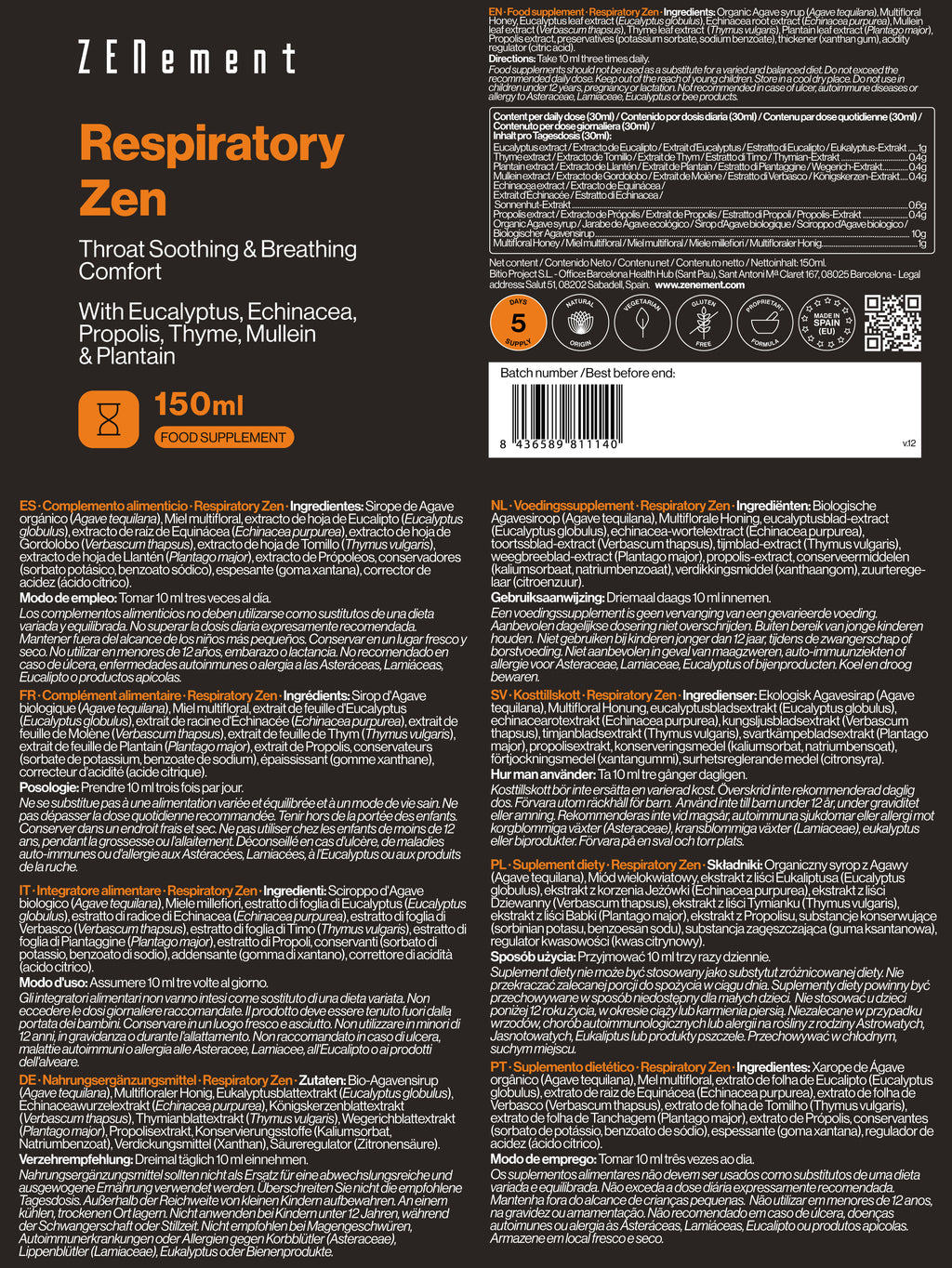 Respiratory Zen Throat Soothing & Breathing Comfort